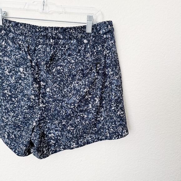 [Athleta] Navy Blue Pull-On Elastic Waist Printed Baja Shorts Abstract Size XL - Picture 8 of 11